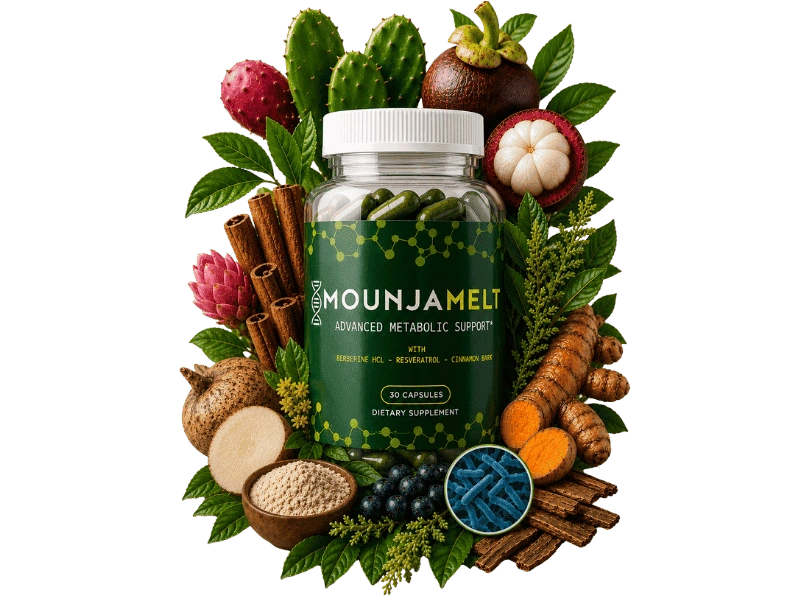 MounjaMelt single bottle — advanced Berberine HCl metabolic support supplement with forest green label — 30-day supply